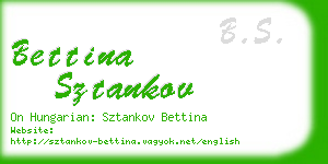 bettina sztankov business card